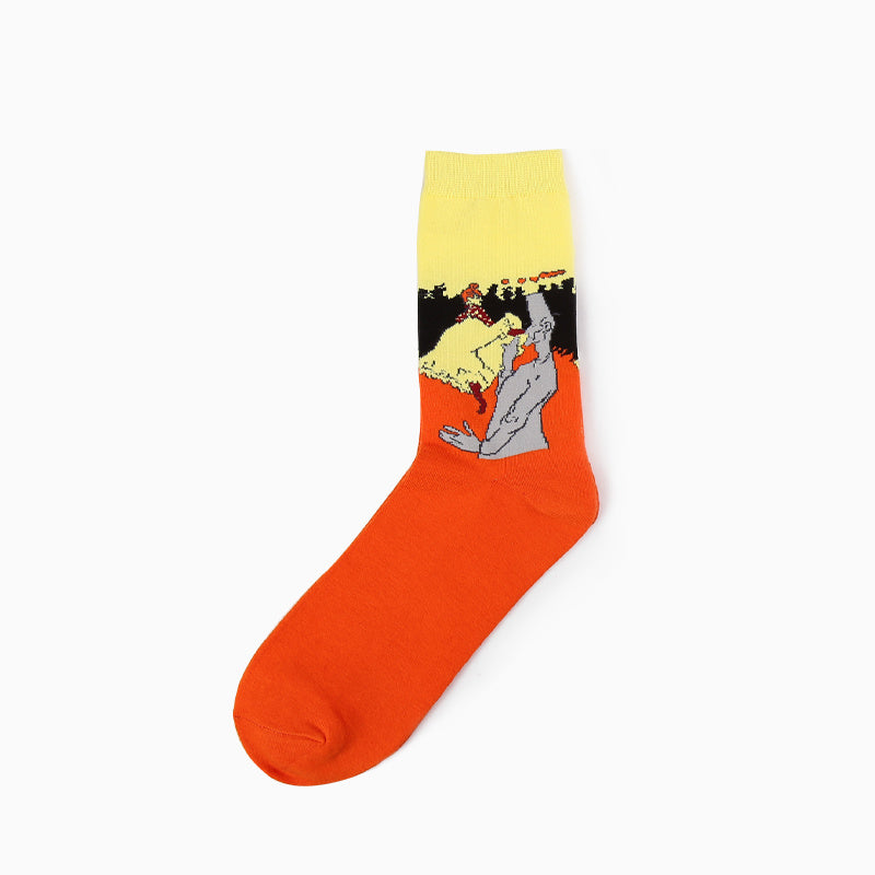 Retro Famous Oil Painting Socks