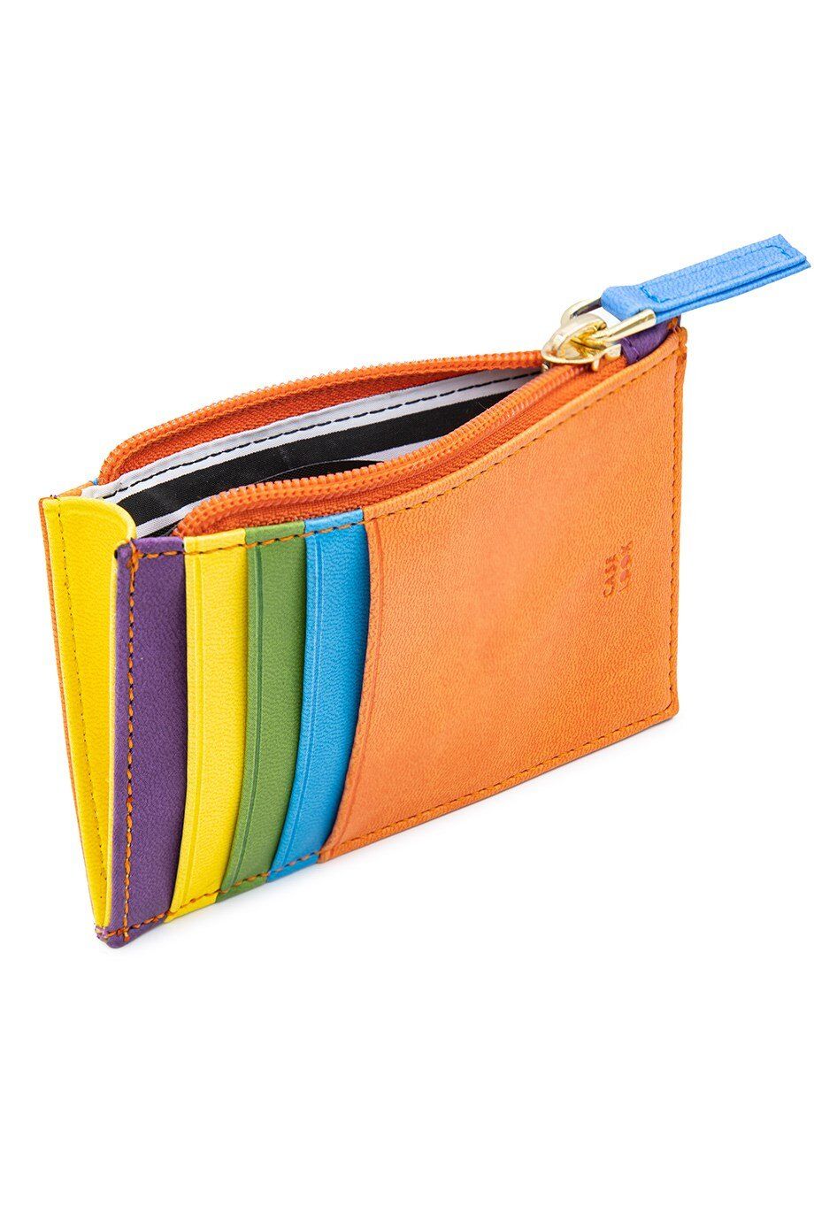 Orange Zipper Card Holder