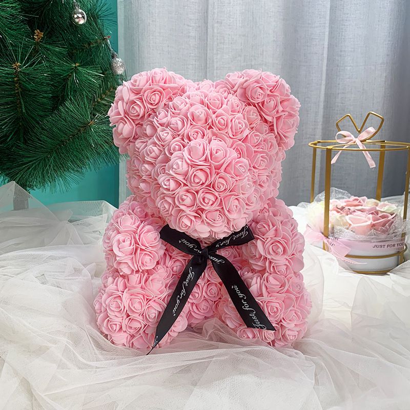 Rose Flower Teddy Bear with Box