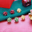 3 Pairs Christmas Bow Stud Earrings