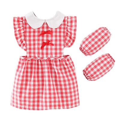 Red Grid Waterproof Apron Bib