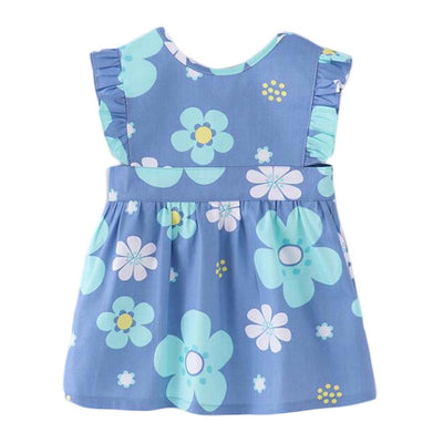 Blue Flowers Baby Girl Dress