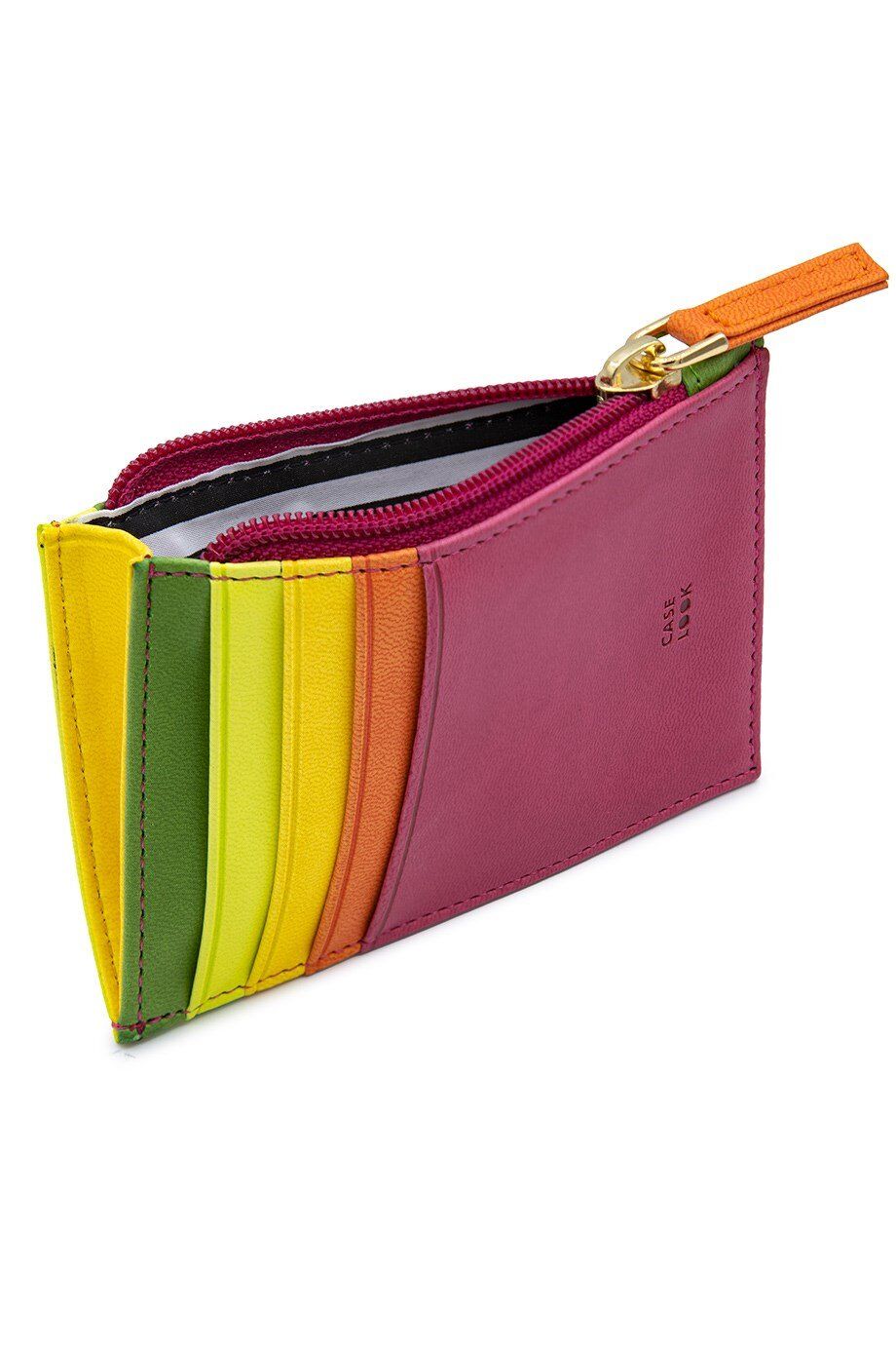 Fuchsia Zippered Card Holder