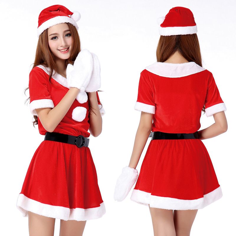 Short Sleeve Mrs. Claus Dress