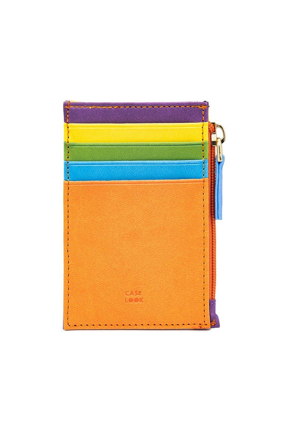 Orange Zipper Card Holder