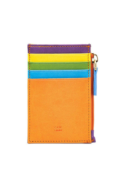 Orange Zipper Card Holder