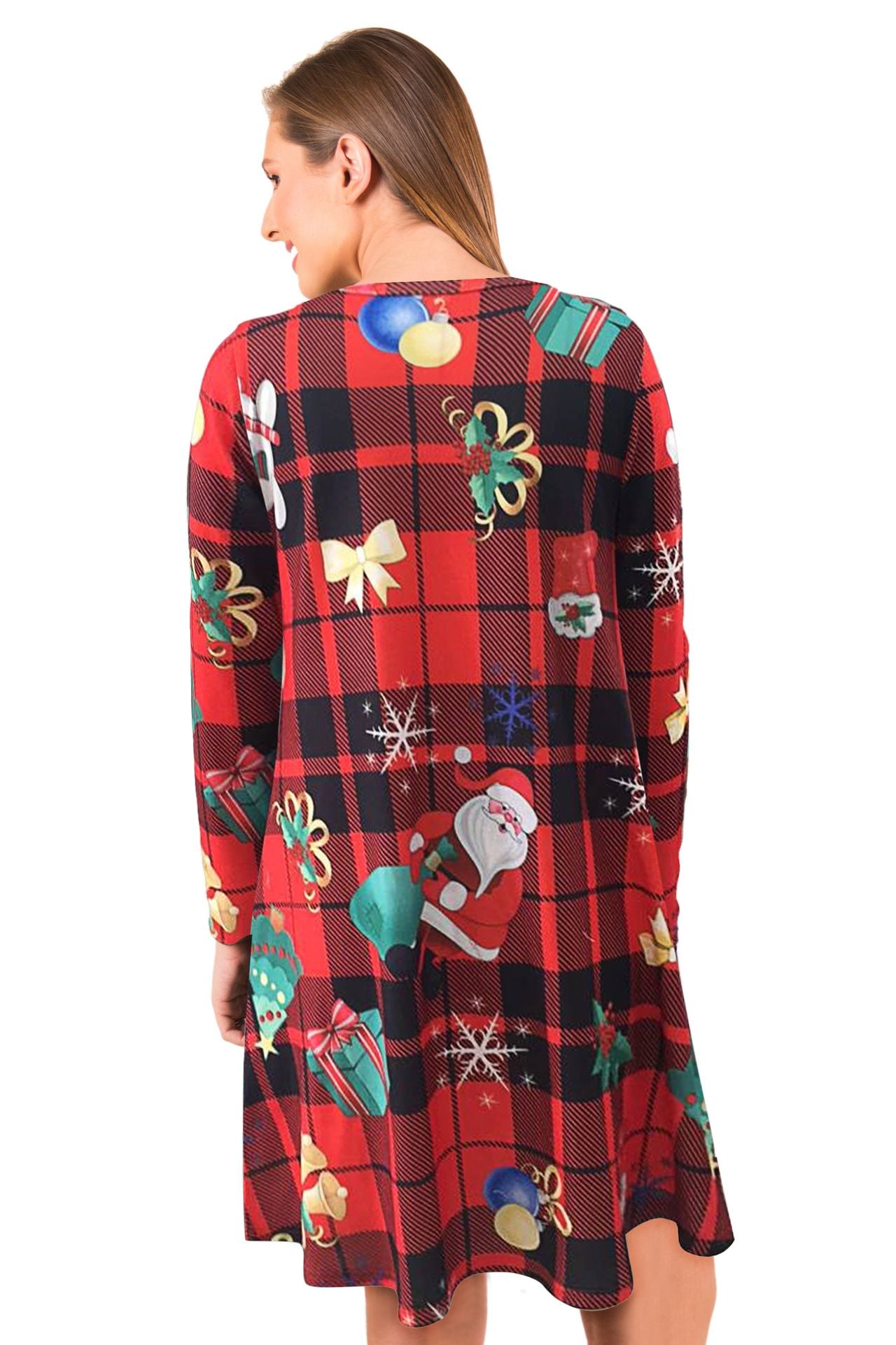 Snowman long sleeve christmas dress