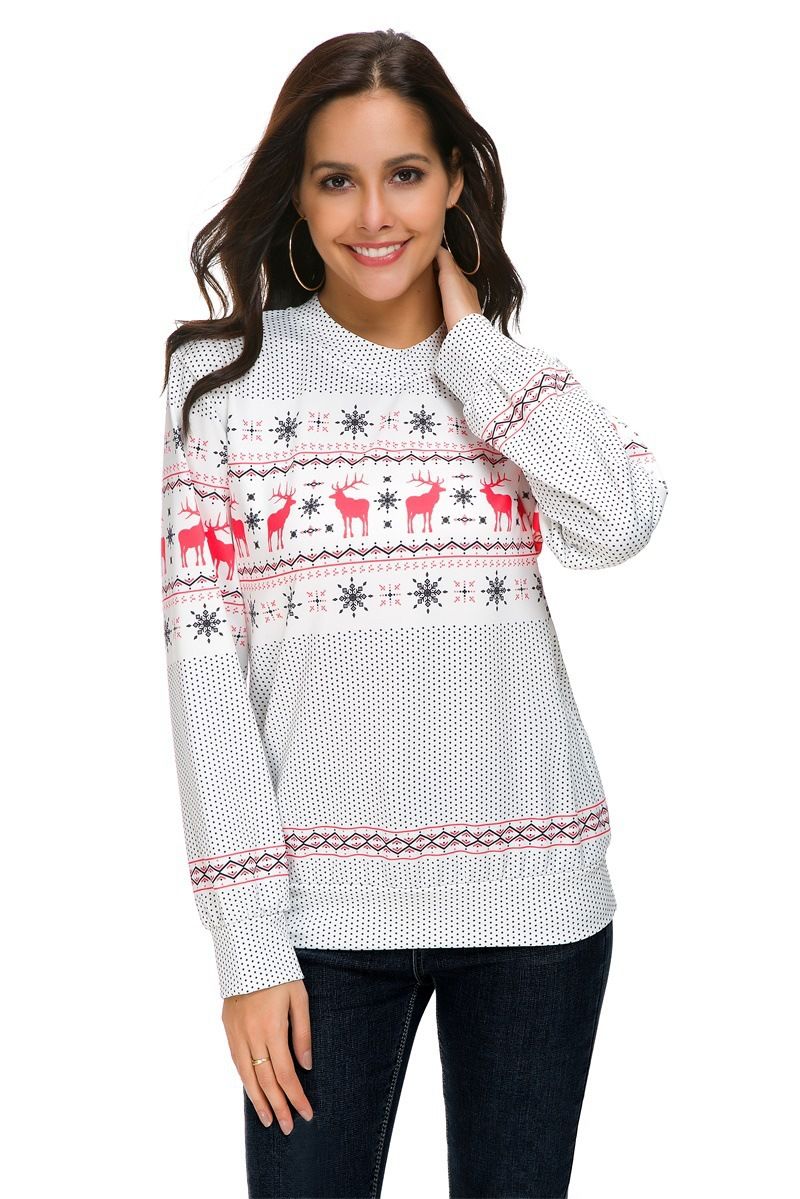 Christmas Snowflake Reindeer Sweater