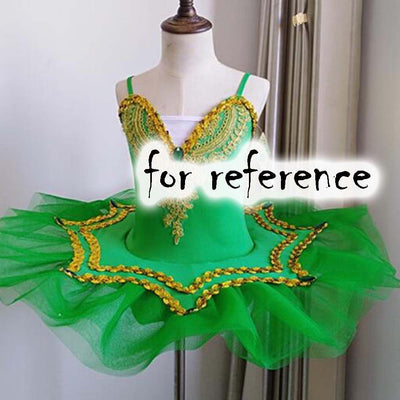 Green And Gold Swan Ballet Dress