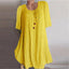 Solid Color Irregular Sleeve Dress