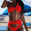 Solid Color High Waist Swimsuit