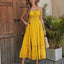 French Romantic Style Maxi Dress- Yellow