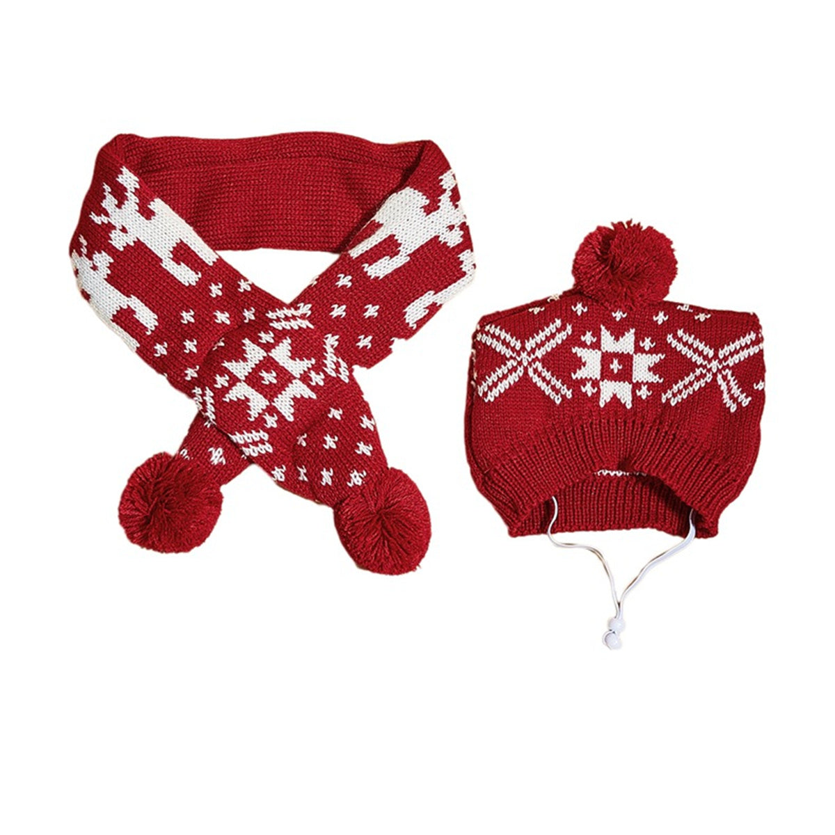 Christmas Reindeer Elk Headband and Scarf Set Dog Costumes