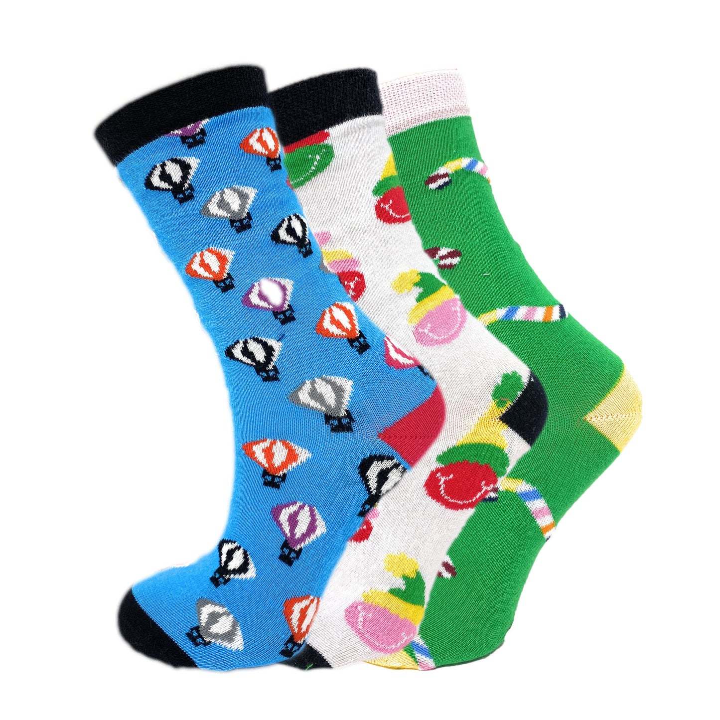 Dizzy Pattern Socks- 3Pairs