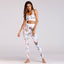 Fashion print top + trousers yoga suit