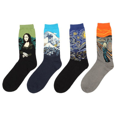 Retro Famous Oil Painting Socks