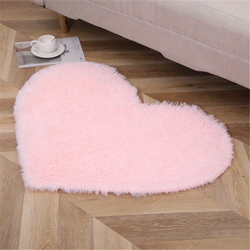 Plush Heart Shape Rug