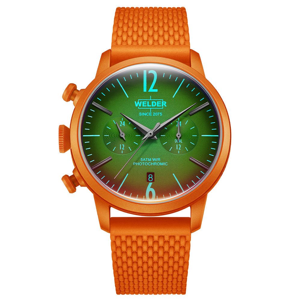 Men's Welder Moody Watch- Green/Orange