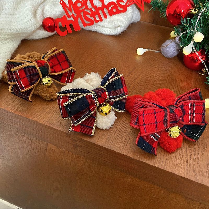 Christmas Bow Clip With Bell