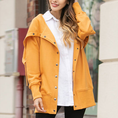 Loose Four-button Sweater Coat