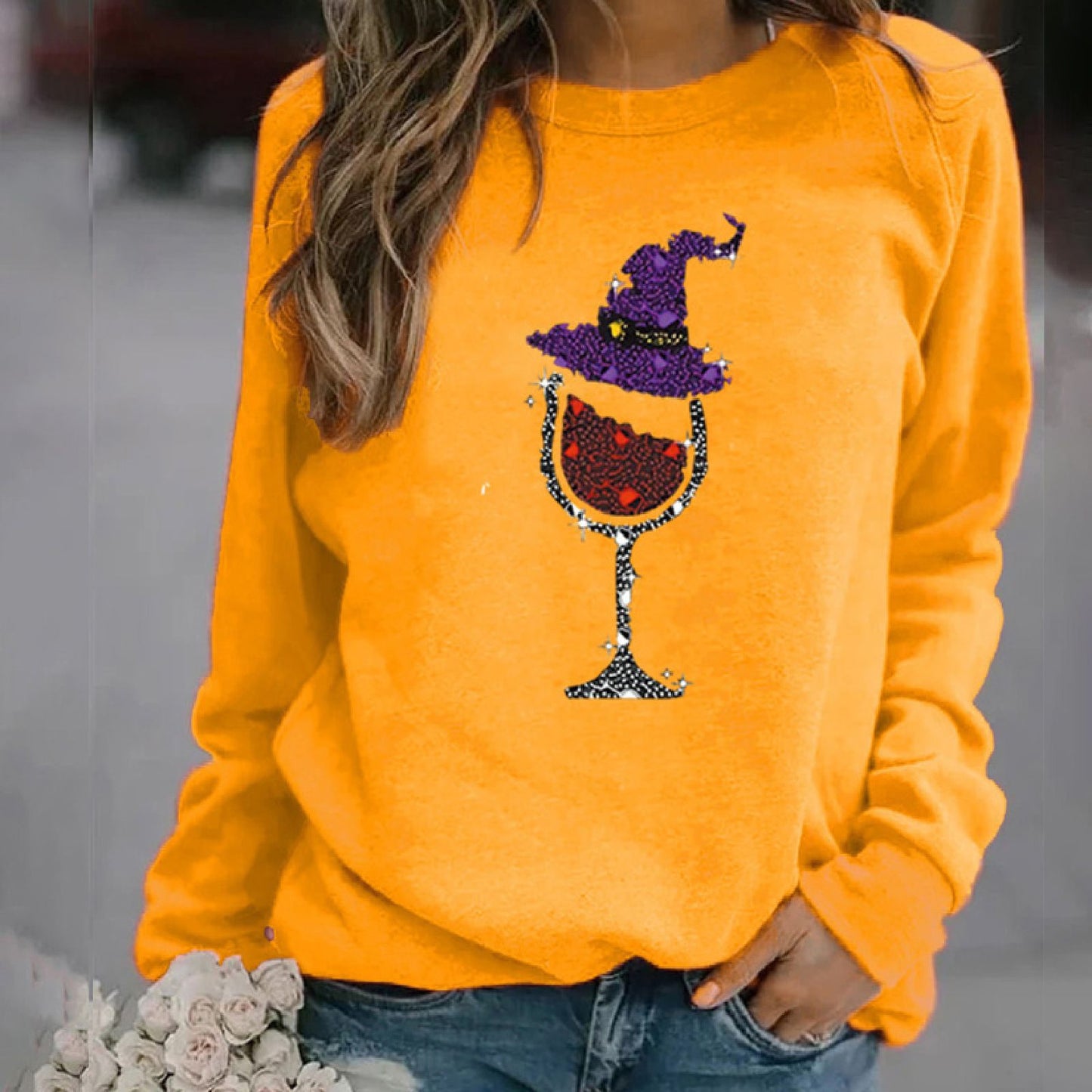 Witchy Wine Glass Sweater