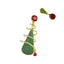 Zirconia Christmas tree drop earrings