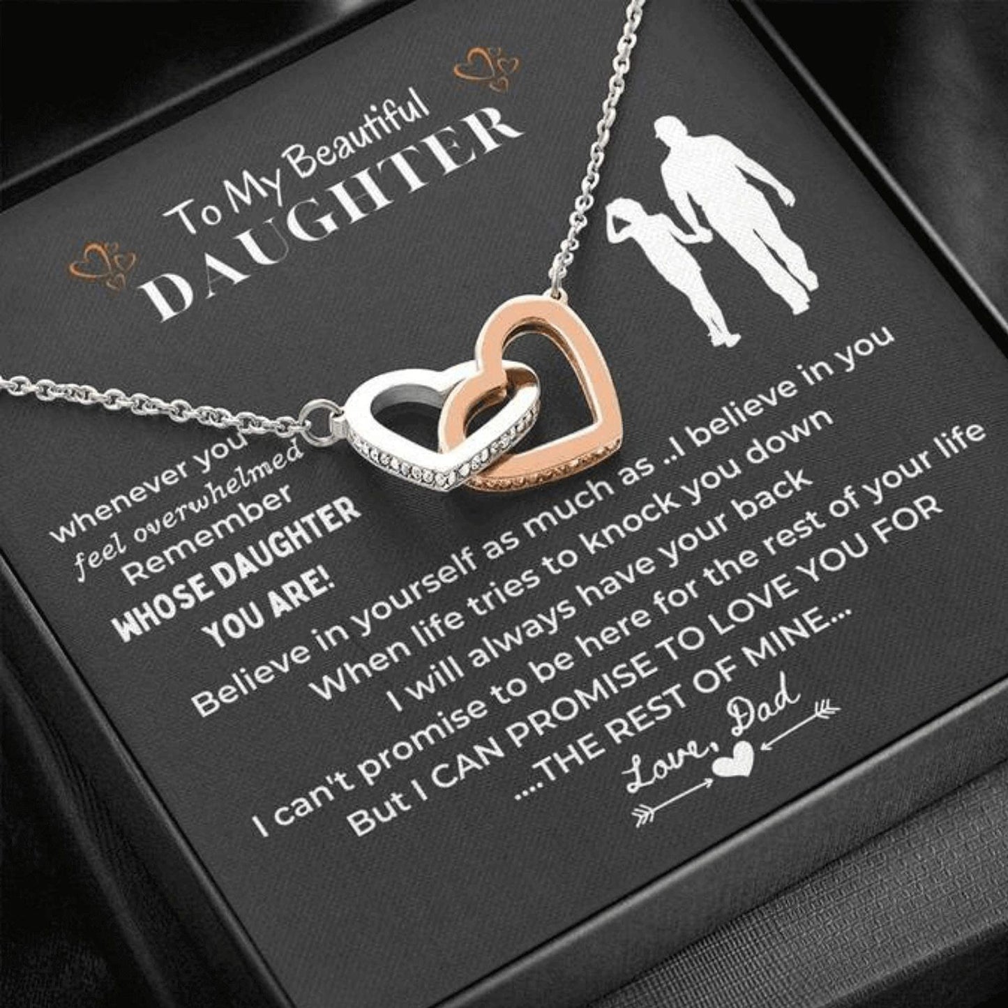 Silver Heart Two Color Necklace Double Mood Valentine's Day Gift