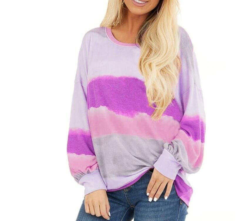 Tie Dye Long Sleeve Sweatshirt Pullover