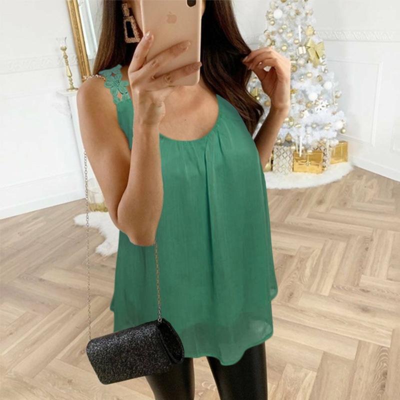 Lace Sling Sleeveless T-shirt