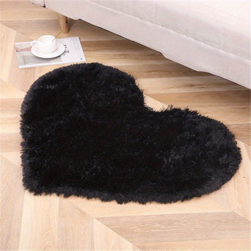 Plush Heart Shape Rug