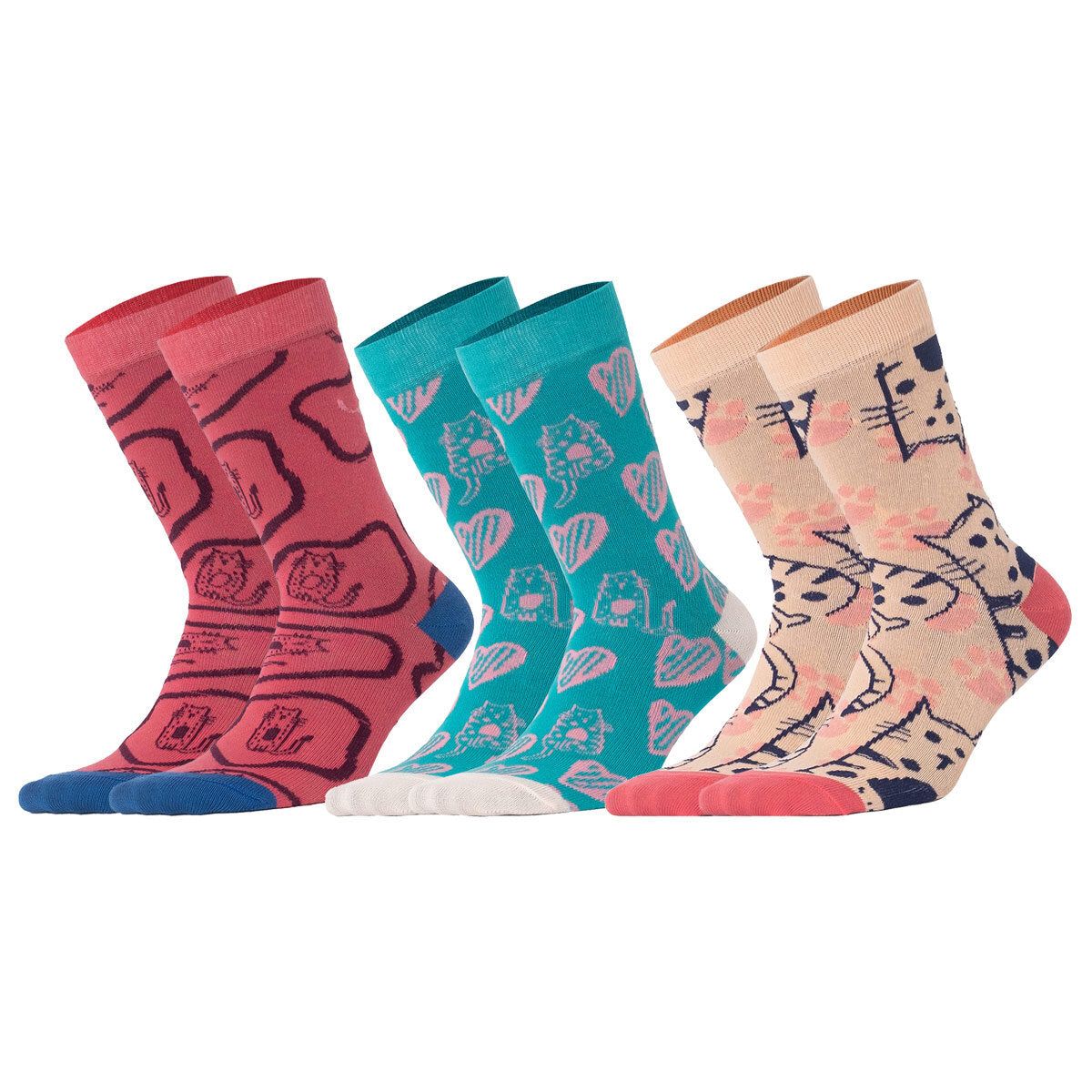 Cats Design Socket Socks-5Pairs