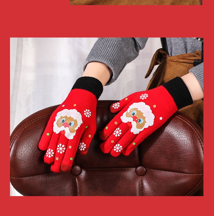 Christmas Gloves with Santa