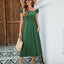 Off-Shoulder Linen-Cotton Midi Dress