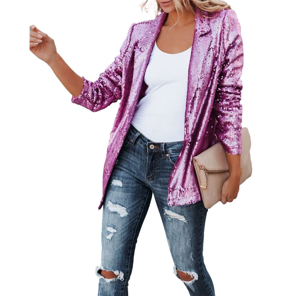 Long Sleeve Sequin Blazer