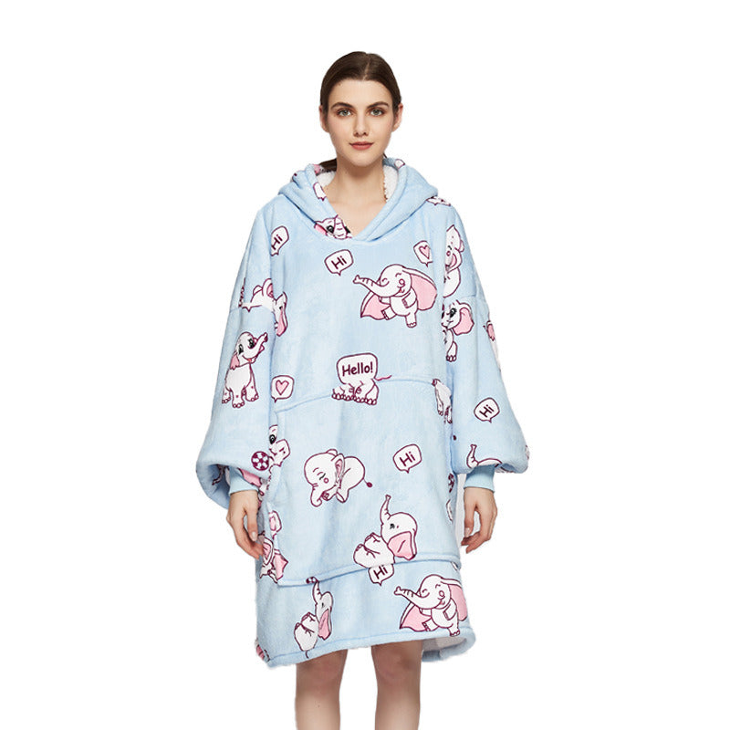 Oversized Fleece Blanket Hoodie