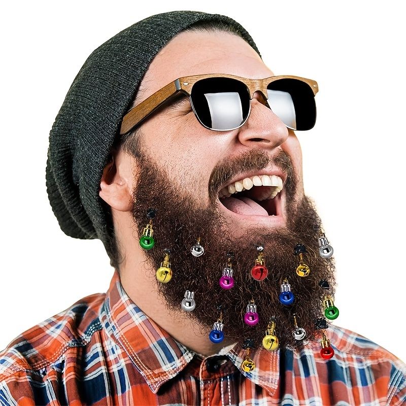 Set 4 Bell + 12 Baubles Beard Ornaments