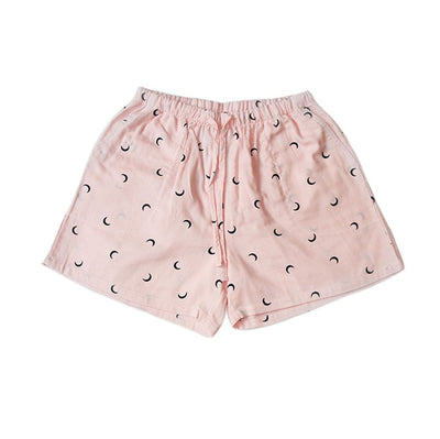 Moon Print Pajama Bottoms - Pink