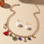 Christmas Necklace And Earrings Set