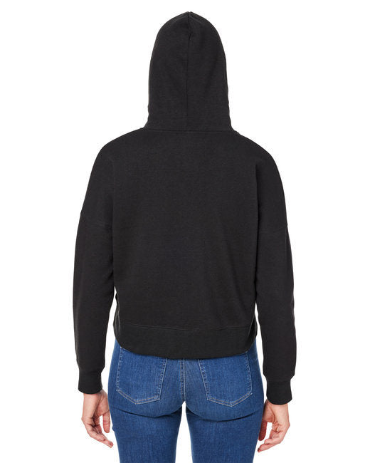 J America Triblend Cropped Hooded Sweatshirt