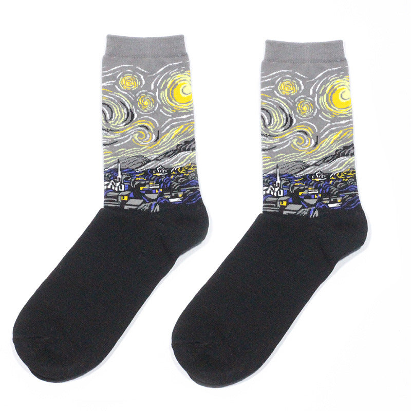 Retro Famous Oil Painting Socks