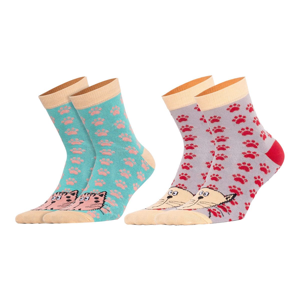 Cat Design Socks- 5Pairs