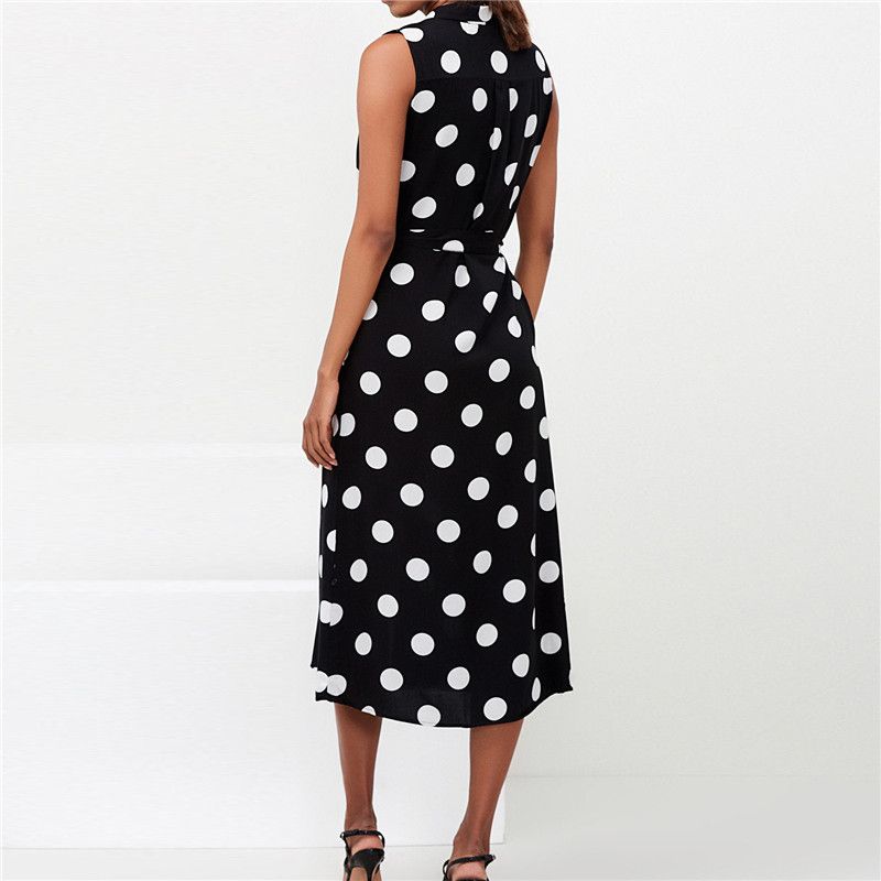 Polka Dot Chiffon Dress