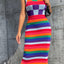 Stylish Color Block Plaid Sleeveless Dress