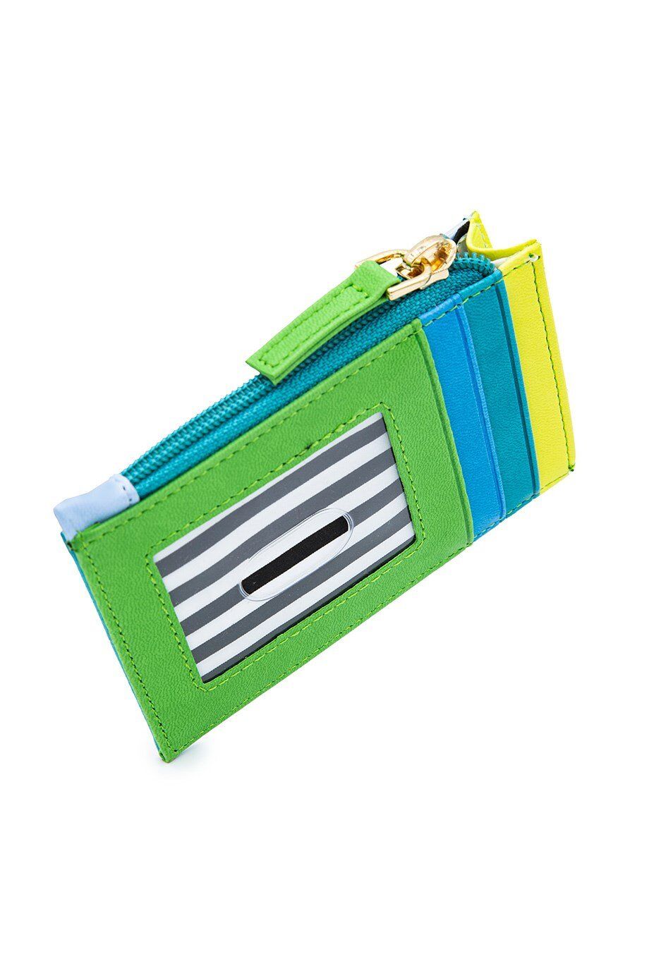 Turquoise Zippered Card Holder