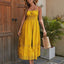 French Romantic Style Maxi Dress- Yellow