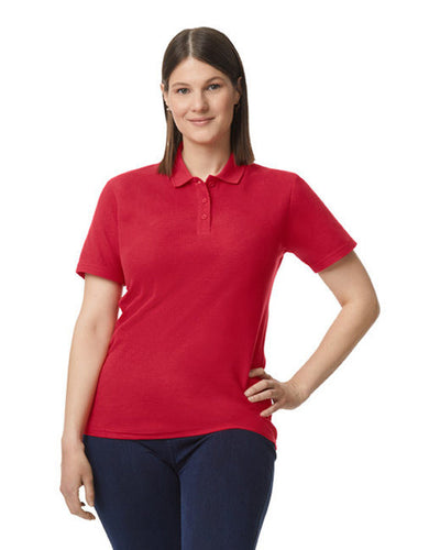 Double Pique Polo - CHERRY RED