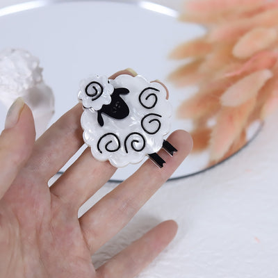 Acrylic Cute Fashion Sheep Brooches for Women Jewelry