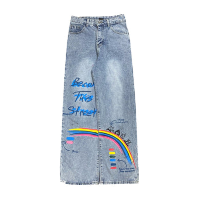 Rainbow Printed Pants