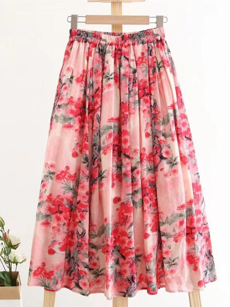 Floral Skirt Women