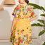 Knee-Length Dress Floral Print